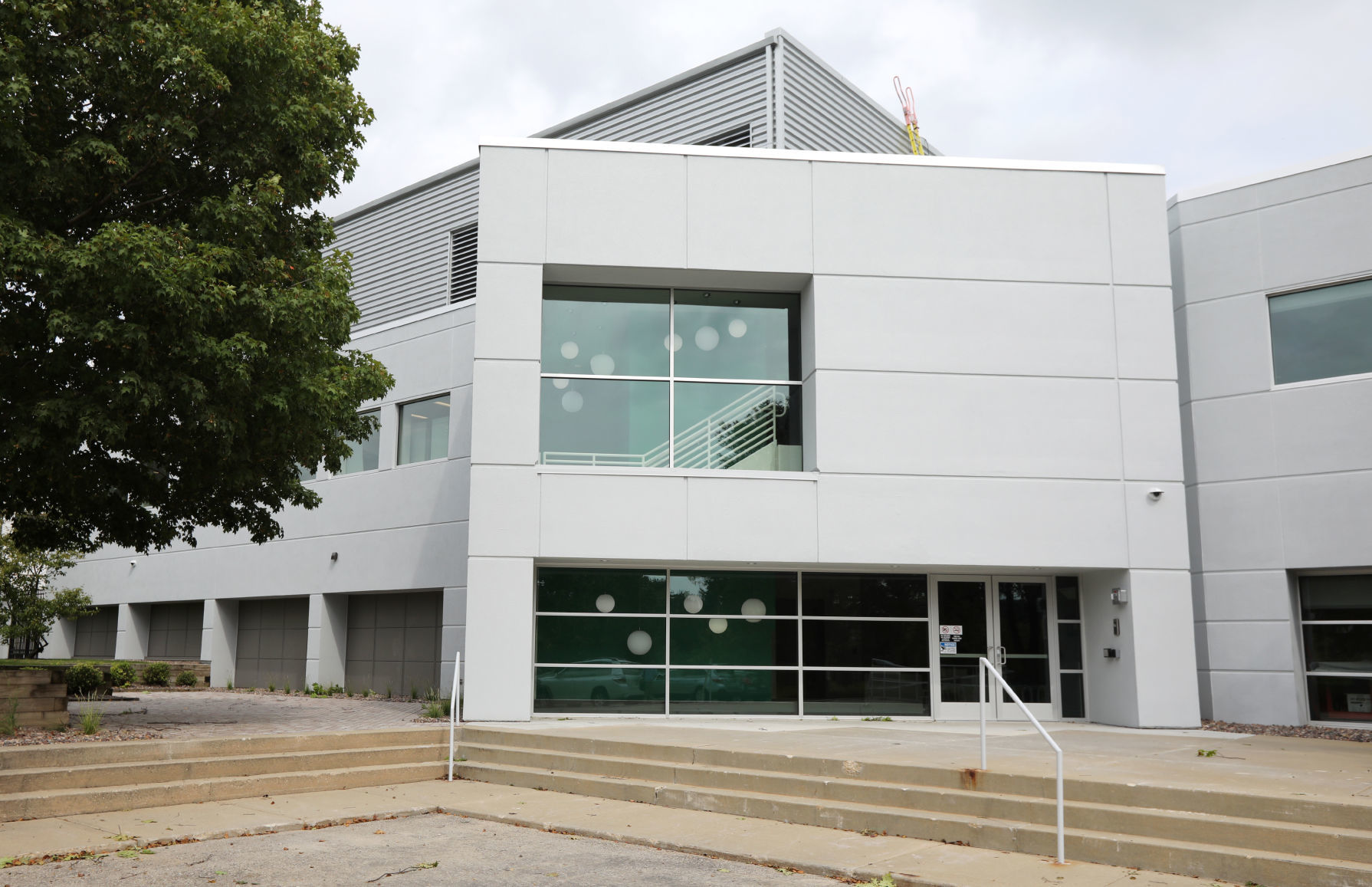 Building with new facility